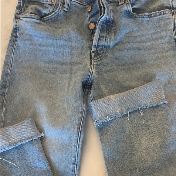 MOTHER Boyfriend Jeans in Blue - Picture 3 of 5